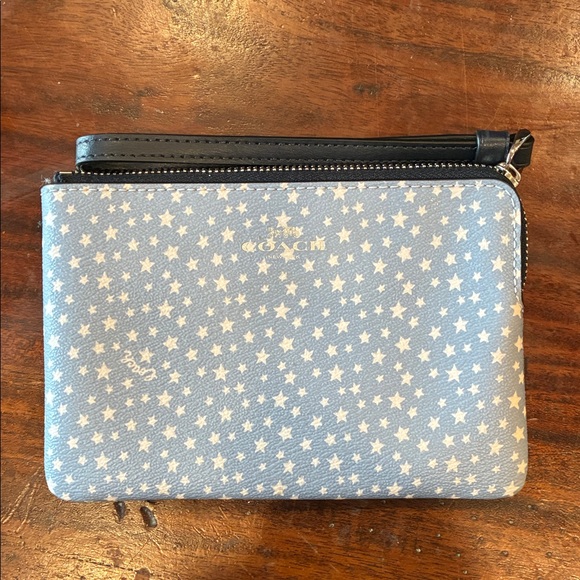 Coach Accessories - COACH POWDER BLUE WRISTLET WITH STARS BRAND NEW